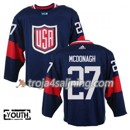USA tröja Ryan McDonagh 27 World Cup i ishockey 2016 Blå Premier - NHL Tröjor Barn USA tröja Ryan McDonagh 27 World Cup i ishockey 2016 Blå Premier - NHL Tröjor Barn